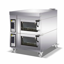 Goden Chef Bakery equipment luxury 2 deck 2 tray kitchen 380V electric oven pizza bread double deck oven